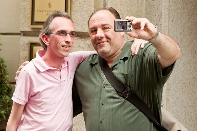 Gandolfini took a picture with a fan in Italy last year